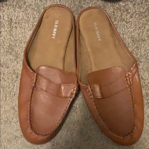 Old Navy Faux-Leather Moccasin Penny Loafer Mules